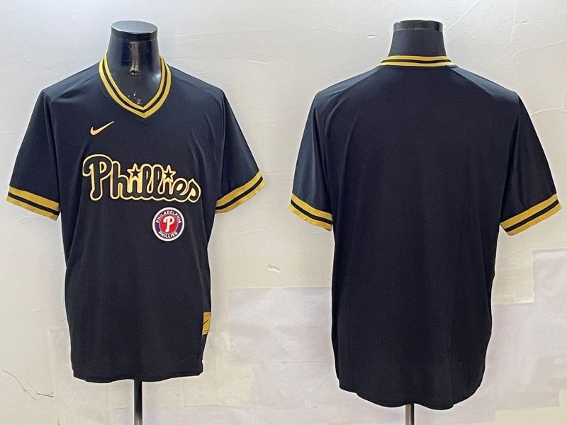 Men Philadelphia Phillies Blank Black Gold Game 2025 Nike MLB Jersey style 3->philadelphia phillies->MLB Jersey